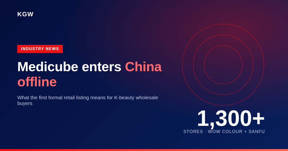 Medicube Enters China Offline: What It Means for K-Beauty Wholesale Buyers