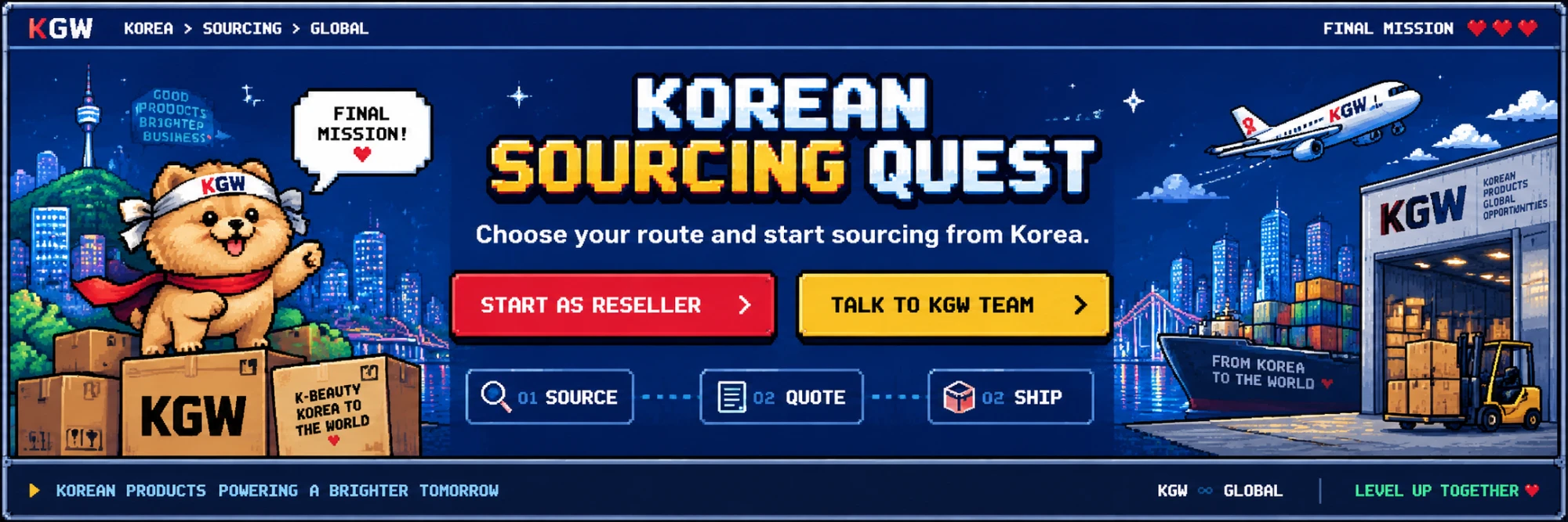 Korean Sourcing Quest — source Korean products with KGW